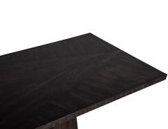  Carrocel Interiors Custom Modern Charcoal Dining Table with Diamond Pattern Inlay - 1739913