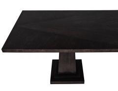  Carrocel Interiors Custom Modern Charcoal Dining Table with Diamond Pattern Inlay - 1739915