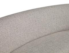  Carrocel Interiors Custom Modern Curved Sofa in Grey Textured Linen - 1707892