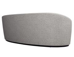  Carrocel Interiors Custom Modern Curved Sofa in Grey Textured Linen - 1707893