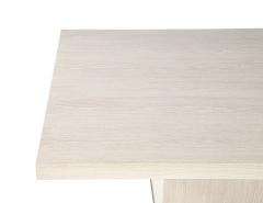  Carrocel Interiors Custom Modern Oak Dining Table in Bleached Finish and Brass Accents - 3906403