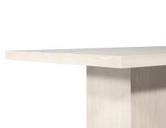  Carrocel Interiors Custom Modern Oak Dining Table in Bleached Finish and Brass Accents - 3906404