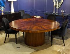  Carrocel Interiors Custom Modern Round Dining Table in Sunburst Pattern - 2836934