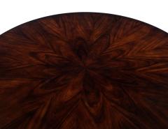  Carrocel Interiors Custom Modern Round Dining Table in Sunburst Pattern and Brass Base - 4220342