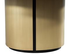 Carrocel Interiors Custom Modern Round Dining Table in Sunburst Pattern and Brass Base - 4220345
