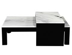  Carrocel Interiors Custom Modern Stone Top Cocktail Table with Nesting Table Design - 1800022