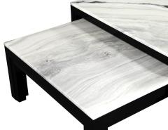  Carrocel Interiors Custom Modern Stone Top Cocktail Table with Nesting Table Design - 1800025