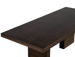  Carrocel Interiors Custom Modern Walnut Dining Table with Column Pedestals - 4299310