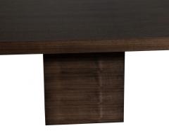  Carrocel Interiors Custom Modern Walnut Dining Table with Column Pedestals - 4299314