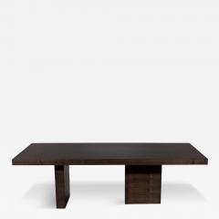  Carrocel Interiors Custom Modern Walnut Dining Table with Column Pedestals - 4305637