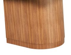  Carrocel Interiors Custom Modern Walnut Dining Table with Curved Pedestal Design - 4410878