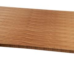  Carrocel Interiors Custom Modern Walnut Dining Table with Curved Pedestal Design - 4410880