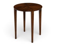 Carrocel Interiors Custom Round Walnut Accent Drinks Table by Carrocel - 4483345