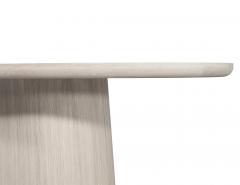  Carrocel Interiors Custom Walnut Oval Dining Table with Curved Pedestals - 4793224