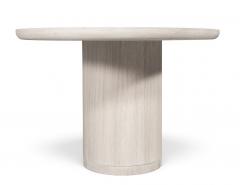  Carrocel Interiors Custom Walnut Oval Dining Table with Curved Pedestals - 4793225
