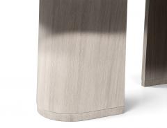 Carrocel Interiors Custom Walnut Oval Dining Table with Curved Pedestals - 4793226