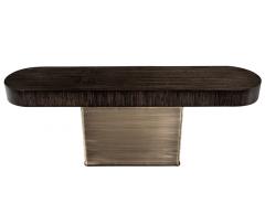  Carrocel Interiors Modern Console Table with Pull Out Ottoman Stools - 3516878