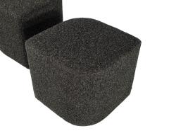  Carrocel Interiors Modern Geometric Ottomans in Textured Fabric - 3104048