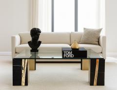  Carrocel Interiors Modern Marble and Brass Coffee Table by Carrocel - 4410862