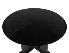  Carrocel Interiors Modern Round Dining Table in Black Cerused Oak Finish - 3515530