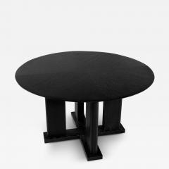  Carrocel Interiors Modern Round Dining Table in Black Cerused Oak Finish - 3518410