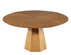  Carrocel Interiors Modern Round Oak Dining Table - 3514819