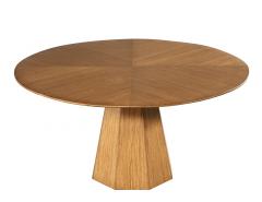  Carrocel Interiors Modern Round Oak Dining Table - 3514824