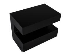  Carrocel Interiors Pair of Custom Walnut Nightstand End Tables in Black by Carrocel - 4178563
