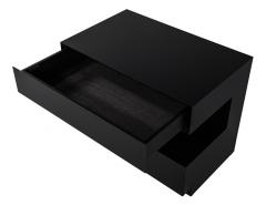  Carrocel Interiors Pair of Custom Walnut Nightstand End Tables in Black by Carrocel - 4178568