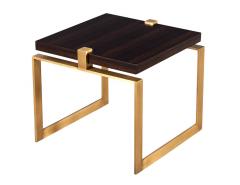  Carrocel Interiors Pair of Modern Macassar and Brass End Tables - 2705424