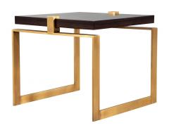  Carrocel Interiors Pair of Modern Macassar and Brass End Tables - 2705428