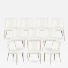  Carrocel Interiors Set of 10 Carrocel Custom Modern Oak Dining Chair in Bleached Finish - 3908779