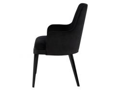  Carrocel Interiors Set of 10 Custom Modern Black Velvet Dining Chairs Svelte Chair - 3156689