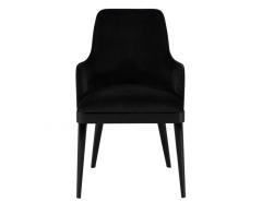  Carrocel Interiors Set of 10 Custom Modern Black Velvet Dining Chairs Svelte Chair - 3156690