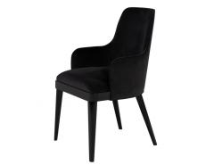  Carrocel Interiors Set of 10 Custom Modern Black Velvet Dining Chairs Svelte Chair - 3156693