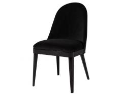  Carrocel Interiors Set of 10 Custom Modern Black Velvet Dining Chairs Svelte Chair - 3156694