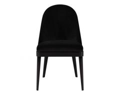  Carrocel Interiors Set of 10 Custom Modern Black Velvet Dining Chairs Svelte Chair - 3156695