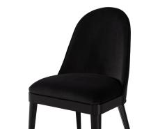  Carrocel Interiors Set of 10 Custom Modern Black Velvet Dining Chairs Svelte Chair - 3156697