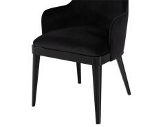  Carrocel Interiors Set of 10 Custom Modern Black Velvet Dining Chairs Svelte Chair - 3156699