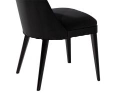  Carrocel Interiors Set of 10 Custom Modern Black Velvet Dining Chairs Svelte Chair - 3156700
