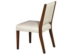  Carrocel Interiors Set of 10 Custom Modern Leather Dining Chairs with Brass - 1800093