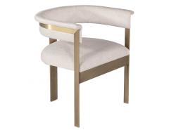  Carrocel Interiors Set of 4 Modern Curved Brass Dining Chairs - 3103910