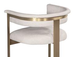  Carrocel Interiors Set of 4 Modern Curved Brass Dining Chairs - 3103913