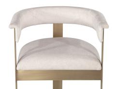  Carrocel Interiors Set of 4 Modern Curved Brass Dining Chairs - 3103915