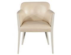  Carrocel Interiors Set of 6 Custom Flusso Modern Cream Dining Chairs in Ostrich Print Faux Leather - 3182969