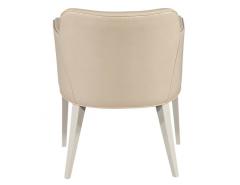 Carrocel Interiors Set of 6 Custom Flusso Modern Cream Dining Chairs in Ostrich Print Faux Leather - 3182976