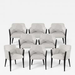  Carrocel Interiors Set of 8 Custom Modern Dining Chairs in Grey and Black Flusso Chair by Carrocel - 4790536