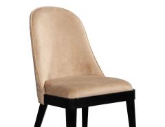  Carrocel Interiors Set of 8 Custom Modern Dining Chairs in Tan Velvet by Carrocel - 1739971