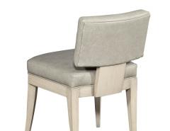  Carrocel Interiors Set of 8 Custom Modern Leather Dining Chairs with Washed Finish - 1800009