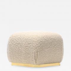  Carson s Furniture Karl Springer Style Ivory Boucl Souffl Pouf - 2015741